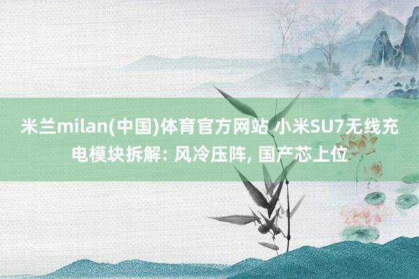 米兰milan(中国)体育官方网站 小米SU7无线充电模块拆解: 风冷压阵, 国产芯上位
