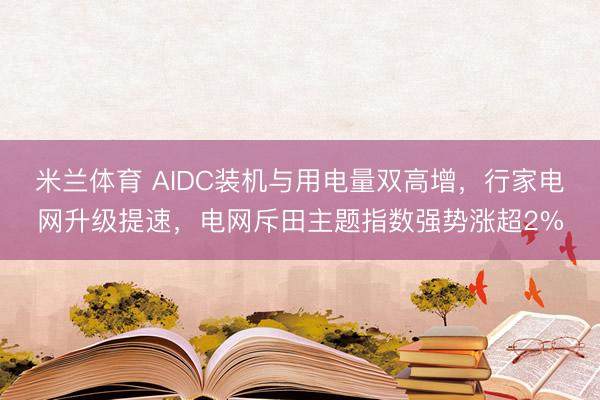 米兰体育 AIDC装机与用电量双高增，行家电网升级提速，电网斥田主题指数强势涨超2%