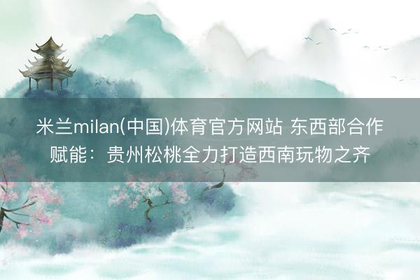 米兰milan(中国)体育官方网站 东西部合作赋能：贵州松桃全力打造西南玩物之齐