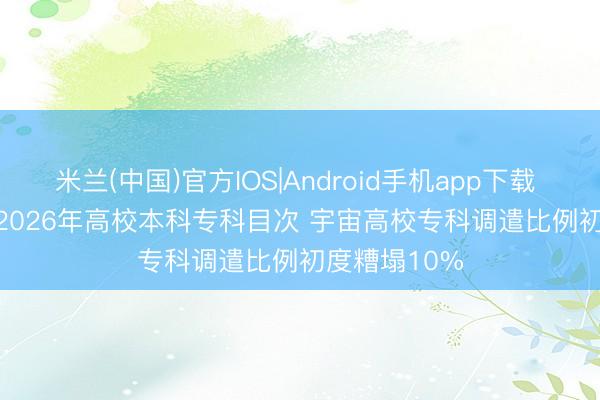 米兰(中国)官方IOS|Android手机app下载 素质部发布2026年高校本科专科目次 宇宙高校专科调遣比例初度糟塌10%